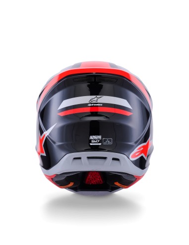 CASCO S-M7 RISE ECE 22.06 BLACK SILVER RED FLUO GLOSSY