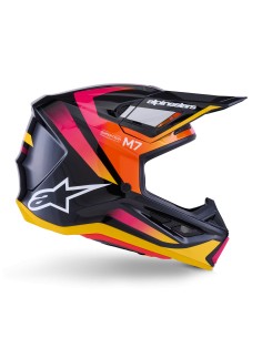 CASCO S-M7 RISE ECE 22.06 BLACK YELLOW PINK GLOSSY