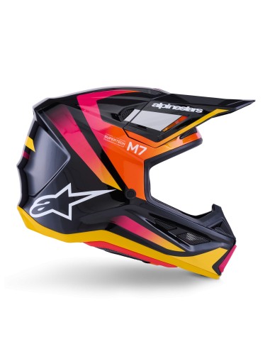 CASCO S-M7 RISE ECE 22.06 BLACK YELLOW PINK GLOSSY