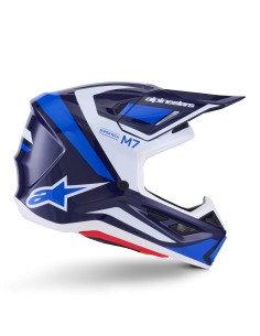 CASCO S-M7 RISE ECE 22.06 BLUE WHITE GLOSSY