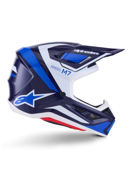 CASCO S-M7 RISE ECE 22.06 BLUE WHITE GLOSSY