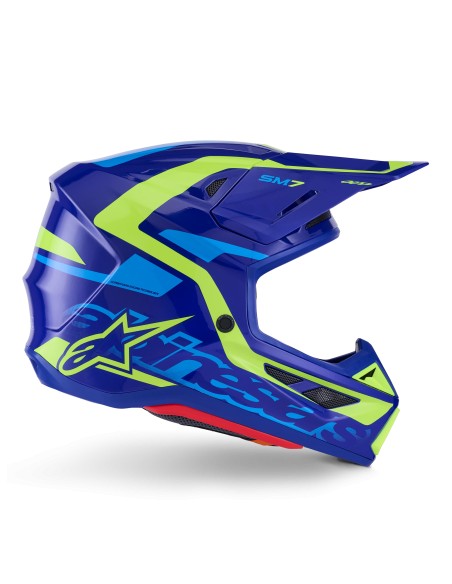 CASCO S-M7 DEED ECE 22.06 BLUE YELLOW FLUO GLOSSY