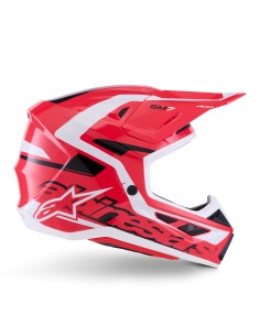 CASCO S-M7 DEED ECE 22.06 RED BLACK WHITE GLOSSY