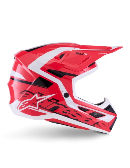 CASCO S-M7 DEED ECE 22.06 RED BLACK WHITE GLOSSY