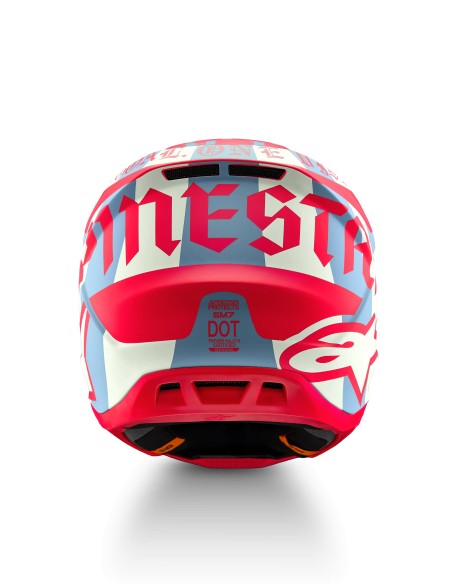 CASCO S-M7 BEAST COAST ECE 22.06 EDICIÓN LIMITADA LIGHT GRAY HOT ORANGE MATTE