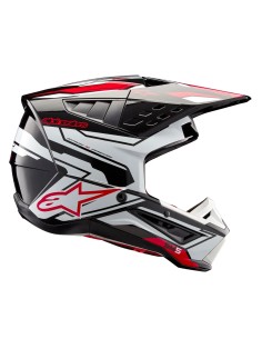 CASCO S-M5 ACTION 2 ECE 22.06 BLACK WHITE BRIGHT RED GLOSSY