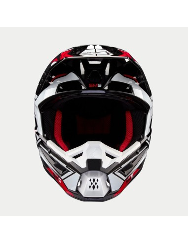 CASCO S-M5 ACTION 2 ECE 22.06 BLACK WHITE BRIGHT RED GLOSSY