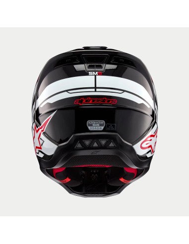 CASCO S-M5 ACTION 2 ECE 22.06 BLACK WHITE BRIGHT RED GLOSSY
