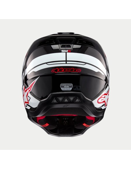 CASCO S-M5 ACTION 2 ECE 22.06 BLACK WHITE BRIGHT RED GLOSSY