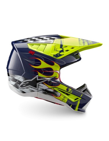 CASCO S-M5 RASH ECE 22.06 NIGHT NAVY YELLOW FLUO GLOSSY