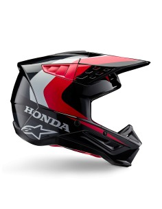 CASCO HONDA S-M5 ECE 22.06 BLACK RED GLOSSY