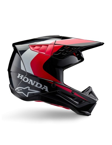 CASCO HONDA S-M5 ECE 22.06 BLACK RED GLOSSY