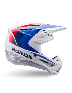 CASCO HONDA S-M5 ECE 22.06 WHITE BLUE RED GLOSSY