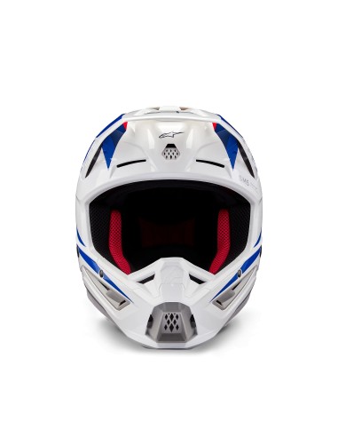 CASCO HONDA S-M5 ECE 22.06 WHITE BLUE RED GLOSSY
