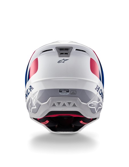 CASCO HONDA S-M5 ECE 22.06 WHITE BLUE RED GLOSSY