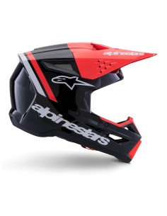 CASCO S-M3 RADIUM ECE 22.06 BLACK RED FLUO WHITE GLOSSY