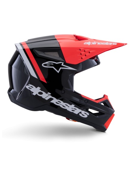 CASCO S-M3 RADIUM ECE 22.06 BLACK RED FLUO WHITE GLOSSY