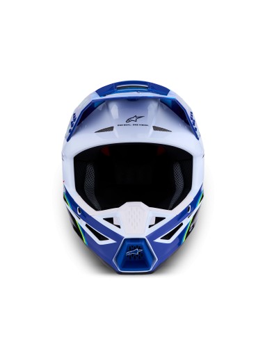 CASCO S-M3 FALCON ECE 22.06 BLUE WHITE BLACK PINK FLUO YELLOW FLUO GLOSSY