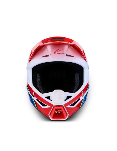 CASCO S-M3 FALCON ECE 22.06 RED FLUO WHITE BLUE YELLOW FLUO GLOSSY