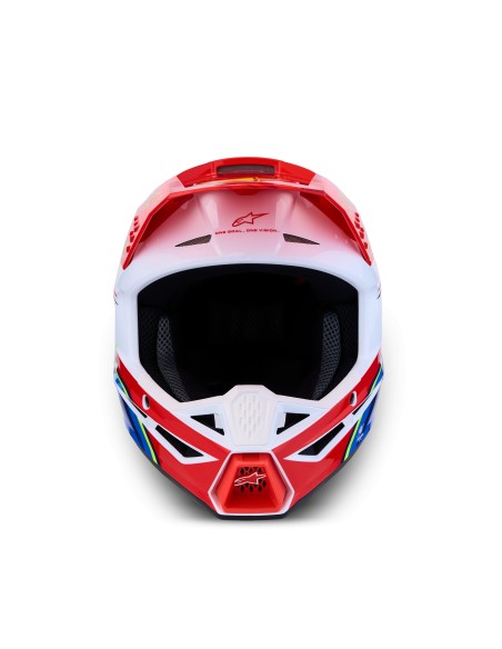 CASCO S-M3 FALCON ECE 22.06 RED FLUO WHITE BLUE YELLOW FLUO GLOSSY