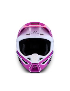 CASCO S-M3 FALCON ECE 22.06 PURPLE WHITE BLACK PINK FLUO GLOSSY 2