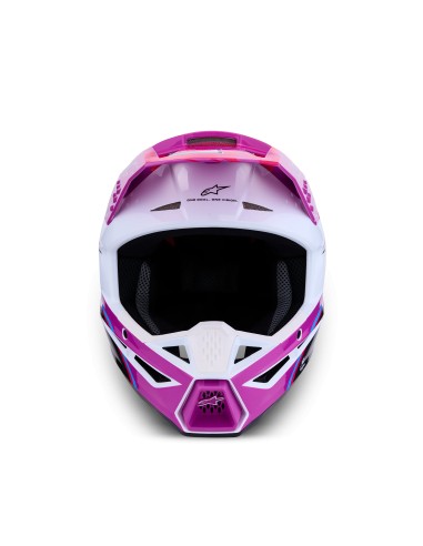 CASCO S-M3 FALCON ECE 22.06 PURPLE WHITE BLACK PINK FLUO GLOSSY
