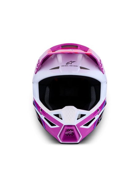 CASCO S-M3 FALCON ECE 22.06 PURPLE WHITE BLACK PINK FLUO GLOSSY