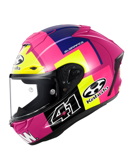 CASCO KABUTO F17GP Aleix-2 Purple Yellow