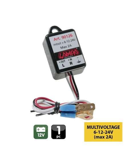 FLASHER, INTERMITENCIA ELECTRÓNICA - 6/12/24V - 2A 