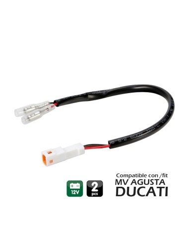 CONECTORES PARA INTERMITENTES, 2 UDS - COMPATIBLE PARA - MV AGUSTA / DUCATI (TYPE 2) 
