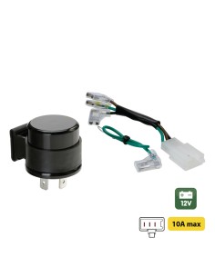 FLASHER 3 PIN, INTERMITENCIA ELECTRÓNICA PLUG & PLAY - 12V - 10A 