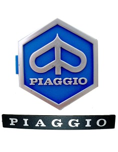 Conjunto letrero-escudo Vespa 200