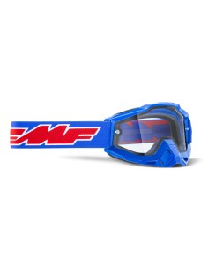 FMF POWERBOMB ENDURO GOGGLE ROCKET BLUE - CLEAR LENS 
