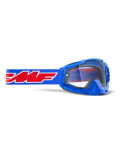 FMF POWERBOMB ENDURO GOGGLE ROCKET BLUE - CLEAR LENS 