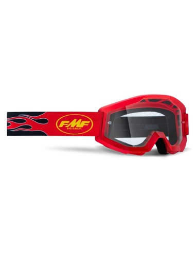 FMF POWERCORE YOUTH (JUNIOR) GOGGLE FLAME RED - CLEAR LENS 