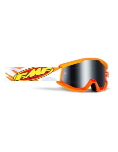 FMF POWERCORE YOUTH (JUNIOR) GOGGLE ASSAULT GREY - MIRROR SILVER 