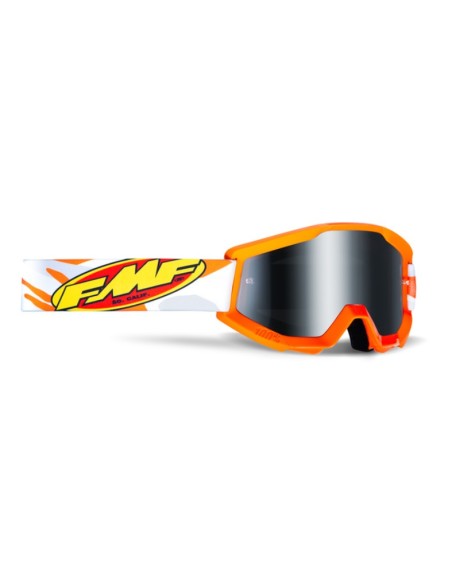FMF POWERCORE YOUTH (JUNIOR) GOGGLE ASSAULT GREY - MIRROR SILVER 