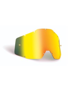 FMF POWERBOMB/POWERCORE YOUTH (JUNIOR) REPLACEMENT - SHEET MIRROR GOLD LENS 