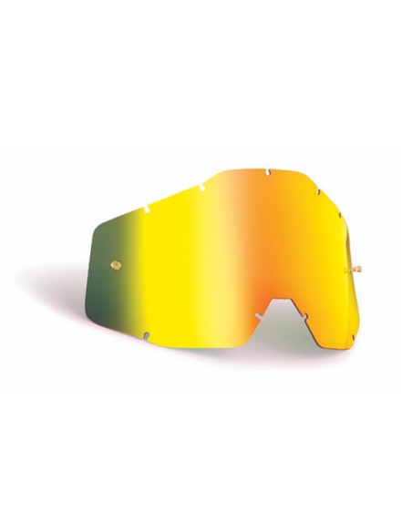 FMF POWERBOMB/POWERCORE YOUTH (JUNIOR) REPLACEMENT - SHEET MIRROR GOLD LENS 