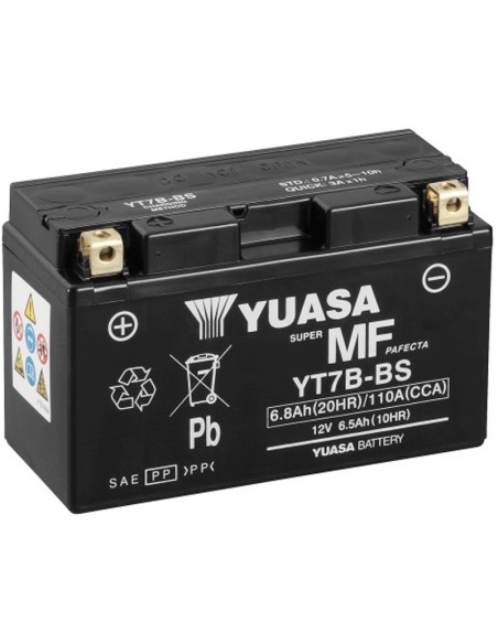 Batería Yuasa YT7B-BS Sin Mantenimiento