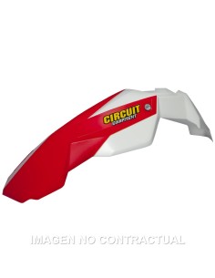 Guardabarros Delantero Circuit Stealth Blanco/Rojo 