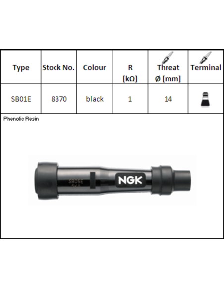 Pipa de Bujía NGK SB01E 