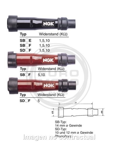 Pipa de Bujía NGK SD05F 