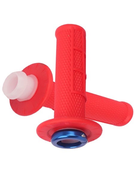 PUÑOS UP DESIGN HOLESHOT MX LOCK ON ROJO 22/24 120 MM 