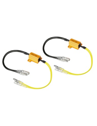RESISTENCIAS PRECABLEADAS CON CONECTORES RÁPIDOS, 2 UDS. - 12V - 6 OHM - 25 W 