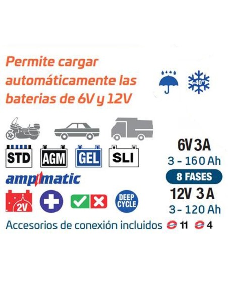 Cargador/Mantenedor Baterías Optimate 5 6V-12V TM320 