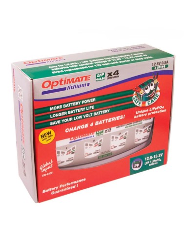 Cargador/Mantenedor de baterías Optimate Lithium 4S 4 X 0,8A TM-484