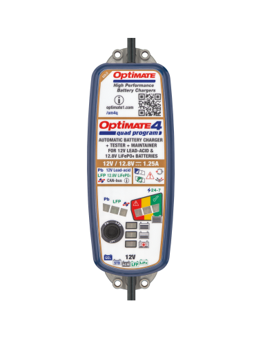 Cargador/Mantenedor baterías Optimate 4 Quad Program Premium TM630-PR 