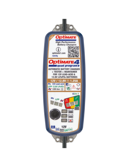 Cargador/Mantenedor baterías Optimate 4 Quad Program Premium TM630-PR 