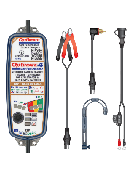Cargador/Mantenedor baterías Optimate 4 Quad Program Premium TM630-PR 
